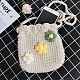 DIY Flower Pattern Handbag Knitting Beginner Kits PW-WG72433-02-1