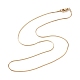 304 acero inoxidable cadena de serpiente cuadrada collares NJEW-P170-02G-10-1