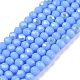 Гальванизировать непрозрачные сплошной цвет стеклянные бусы пряди EGLA-A044-P2mm-L17-1