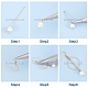 Kits de fabrication de boucles d'oreilles pendantes de perles d'imitation de bricolage sunnyclue DIY-SC0016-51-4