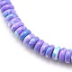Synthetic Ocean White Jade Rondelle Beads Strands G-L019-M-3
