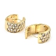 Brass with Cubic Zirconia Cuff Earrings EJEW-K254-06G-2