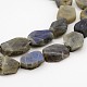 Nuggets Natural Frosted Labradorite Bead Strands G-N0156-16-1