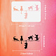 Fingerinspire pochoir de peinture de chats drôles 11.7x8.3 pouce ami animal de compagnie animal félin silhouette pochoirs pour modèle de peinture chaton mignon évider pochoir bricolage artisanat pour mur en bois décoration de la maison DIY-WH0396-363-2