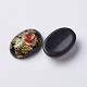 Cabochon in resina con stampa floreale GGLA-K001-13x18mm-07-2