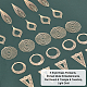 CHGCRAFT 30 PCS 5 Styles Filigree Connectors Gold Flat Round Triangle Teardrop Connector Charms for Jewelry Making Hollow Filigree Pendants Embellishments for DIY Bracelets Earrings Findings KKC-CA0001-09-7