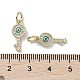 Real 18K Gold Plated Brass Micro Pave Cubic Zirconia Pendants KK-L209-068G-01-3