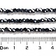 不透明ガラスビーズスタンド  ABカラー  ファセット（32ファセット）  ラウンド  ブラック  3.5x3mm  穴：1mm  約168~169個/連  19.09~19.17インチ（48.5~48.7cm） EGLA-A035-P3mm-B18-4