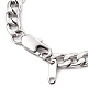 Women' s Fashionable 304 Stainless Steel Cuban Link Chain Bracelets X-BJEW-JB05657-01-3