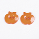 Orange Red Acrylic Apple 2-Hole Sewing Buttons Scrapbooking Button X-BUTT-E037-A-03-2