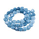 Aigue-marine naturelle perles rondes brins G-R190-10mm-28-3