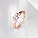 Classic Rose Gold Plated Brass Cubic Zirconia Finger Rings RJEW-BB02390-7RG-3