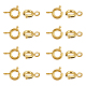 UNICRAFTALE 20pcs Golden Spring Ring Clasps Stainless Steel Spring Clasps Closed Ring Clasps Smooth Surface Clasp Connector Findings for DIY Jewelry Making 9x6x1.8mm STAS-UN0006-31G-1