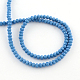 Faceted Solid Color Glass Rondelle Bead Strands GLAA-Q044-3mm-11-2