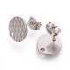 304 Stainless Steel Ear Stud Findings STAS-O119-16A-P-1