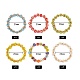 30 pièces 6 couleurs bagues rondes en perles de rocaille de verre RJEW-SZ0001-01-2