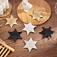 6 Uds. Broche de estrella de hierro de 3 colores con palabra sheriff para accesorios de disfraces JEWB-FG0001-15-5