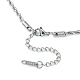 304 collier chaîne de corde en acier inoxydable pour homme femme NJEW-YW0001-19-2