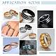 UNICRAFTALE 16pcs 8 Sizes Golden Double Blank Core Finger Rings Stainless Steel Grooved Ring Settings Wide Band Finger Rings for Jewelry Making Gift Size 5-14 RJEW-UN0002-35G-8