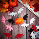 GORGECRAFT 2 Style 40PCS Leather Halloween Bat Wings DIY Crafts Bat Wing Spooky Bats Halloween Decorations for Hair Ornament & Costume Accessory (Silver) DIY-GF0005-62A-5
