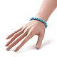 Bracelet extensible rond en acrylique avec perles croisées pour enfants BJEW-JB09936-3