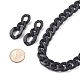 CCB Plastic& Acrylic Curb Chain Necklace & Dangle Stud Earrings SJEW-JS01233-01-8