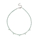 Collier pendentif en forme de larme de verre avec chaînes de perles naturelles NJEW-JN04342-3