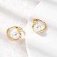 Круглые серьги-кольца из латуни EJEW-P331-02G-3