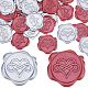 Craspire 50 pièces 2 styles autocollants de sceau de cire adhésifs DIY-CP0009-10A-1