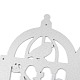 バードケージ炭素鋼カッティングダイステンシル  DIYスクラップブッキング/フォトアルバム用  装飾的なエンボス印刷紙のカード  マットプラチナカラー  119x119x0.8mm DIY-R079-006-4