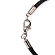 Vache cordon bracelet en cuir faisant AJEW-JB00016-03-2