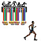Support mural d'affichage de support de cintre de médaille de fer de thème de sports ODIS-WH0055-094-7