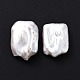Perlas de perlas naturales keshi PEAR-P003-09-2