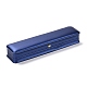 Puレザージュエリーボックス  レジンクラウン付き  ネックレス包装箱用  長方形  ダークブルー  5.6x24.2x3.8cm CON-C012-01B-2