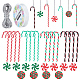AHANDMAKER Candy Canes Vase Filler Christmas Vase Filler Pearl Vase Fillers Candles Centerpiece Beads Candy Hanging Ornaments for Christmas New Year Decoration DIY-GA0004-81-1