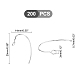 Dicosmétique 200pcs 304 crochets de boucle d'oreille en acier inoxydable STAS-DC0007-08-5