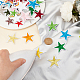Fingerinspire 57 Uds. Parches para planchar con bordado de estrellas (3 tamaños DIY-FG0003-65-3