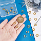 UNICRAFTALE 20Pcs 2 Style Golden Linking Ring 304 Stainless Steel Round Linking Ring Heart Hollow Link Pendants Earring Beading Hoop Open Bezels Charms Connectors for Jewelry Making STAS-UN0045-88-3