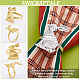 Unicraftale 6 piezas 2 colores estilo tibetano servilleteros de hierro AJEW-UN0001-34-4