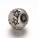 Large Hole Rondelle 304 Stainless Steel Glass Rhinestone European Beads CPDL-L009-01-2
