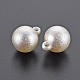 Electroplated ABS Plastic Imitation Pearl Pendants X-KY-T023-004-3