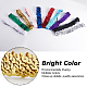 Gorgecraft 10Pcs 10 Color Wide Stretch Sparkling Polyester Headband OHAR-GF0001-26-6