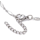 304 Stainless Steel Oval Link Chain Bracelet Makings AJEW-JB01183-3