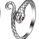 Porte-doigts de guide de fil de pierre de strass en alliage de serpent PW-WG82684-04-1