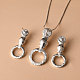 Комплекты из ожерелий и серег-гвоздиков из сплава колец FS-WG38D5D-01-3