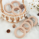 FINGERINSPIRE 10 Pieces Wooden Rings Natural Beech Wood Rings Without Paint Smooth Unfinished Solid Wood Circles for Craft DIY Teething Ring Pendant Connectors Jewelry Making(40mm) WOOD-FG0001-07B-4