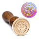 MAYJOYDIY Moth Moon Phases Wax Seal Stamp Mushroom Sealing Wax Stamps 25mm Retro Vintage Removable Brass Stamp Head with Wood Handle Invitations Envelopes Gift Packaging Decoration AJEW-WH0208-786-5