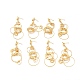 Boucles d'oreilles pendantes en laiton avec anneaux entrelacés pour femmes EJEW-F281-09G-1