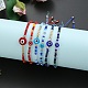 3 ensembles 3 couleurs réglables en nylon cordon tressé bracelets ensembles de bracelets BJEW-SZ0001-49-3