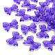 透明なアクリルビーズ  蝶結び  紫色のメディア  23x29.5x6mm  穴：1.6mm  約293個/500g TACR-S154-56B-936-1